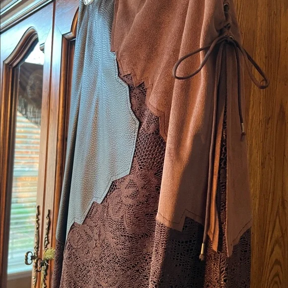 AlbertoMakaliBOHEMIANWesternEUC 2pieceFRINGE,SeudeLeatherLace.HeadTurningS:12/10 - Picture 4 of 16